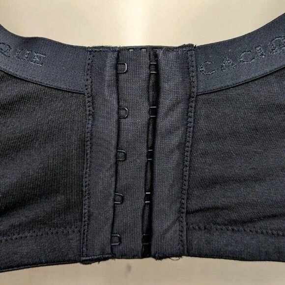 Lane Bryant Cacique Womens Bra Full Coverage Size 42G Black Cotton Blend Bow - Picture 8 of 9